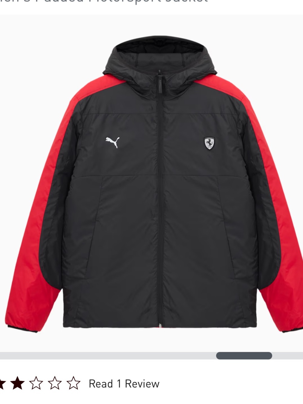 Puma Reversible Motorsport Jacket in Black and Red